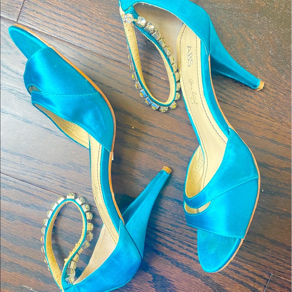 Satin kitten heel sandals